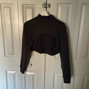 Lululemon LA Reversible Mock Neck - Black Granite size 8